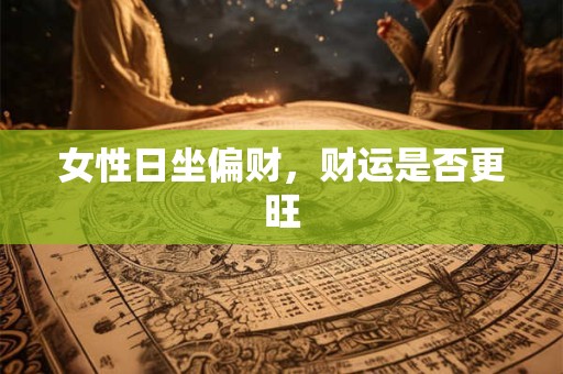 女性日坐偏财，财运是否更旺