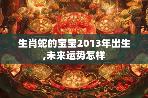 生肖蛇的宝宝2013年出生,未来运势怎样