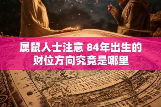 属鼠人士注意 84年出生的财位方向究竟是哪里