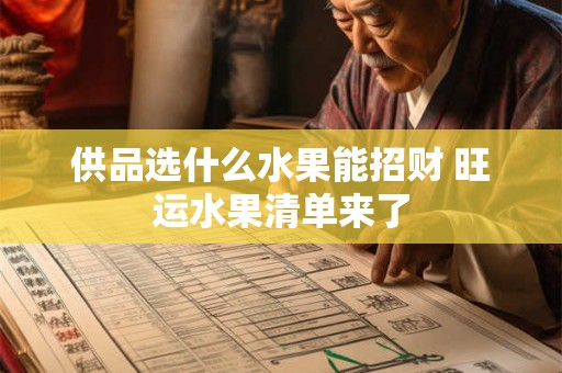 供品选什么水果能招财 旺运水果清单来了