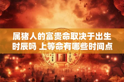 属猪人的富贵命取决于出生时辰吗 上等命有哪些时间点