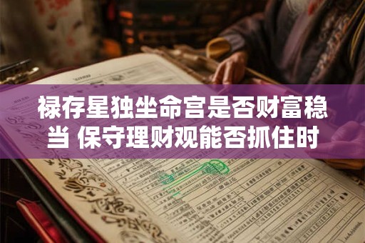 禄存星独坐命宫是否财富稳当 保守理财观能否抓住时代机遇