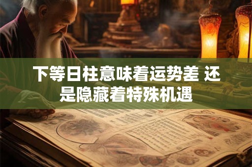 下等日柱意味着运势差 还是隐藏着特殊机遇