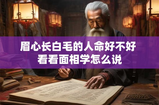 眉心长白毛的人命好不好 看看面相学怎么说