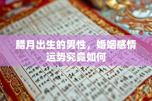腊月出生的男性，婚姻感情运势究竟如何