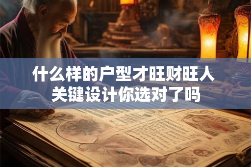 什么样的户型才旺财旺人 关键设计你选对了吗