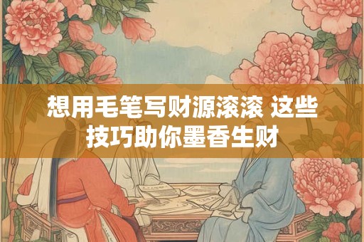 想用毛笔写财源滚滚 这些技巧助你墨香生财