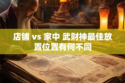 店铺 vs 家中 武财神最佳放置位置有何不同