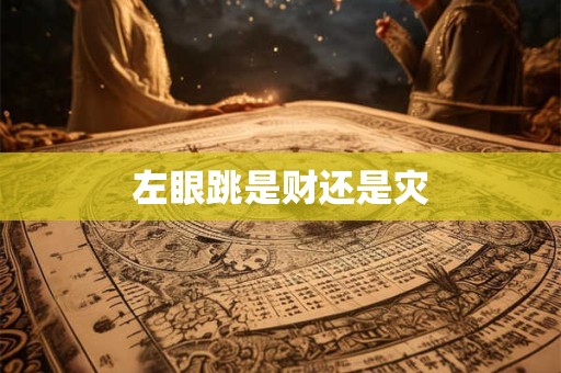 左眼跳是财还是灾
