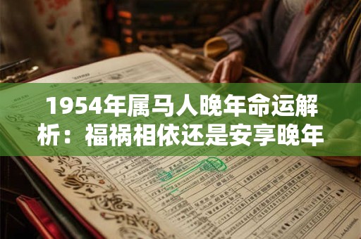 1954年属马人晚年命运解析：福祸相依还是安享晚年