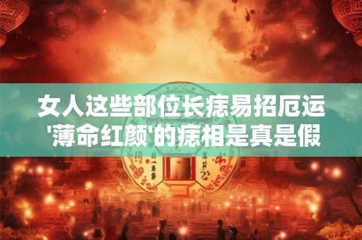 女人这些部位长痣易招厄运 '薄命红颜'的痣相是真是假