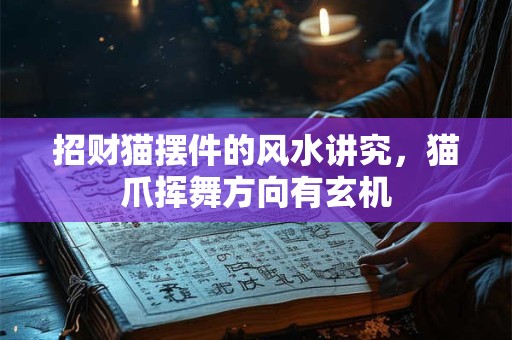 招财猫摆件的风水讲究，猫爪挥舞方向有玄机
