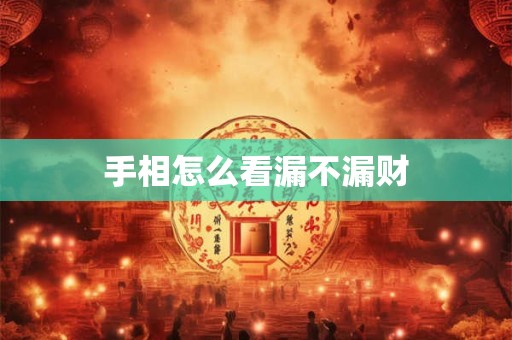 手相怎么看漏不漏财