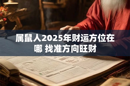 属鼠人2025年财运方位在哪 找准方向旺财