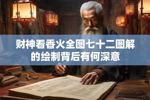财神看香火全图七十二图解的绘制背后有何深意