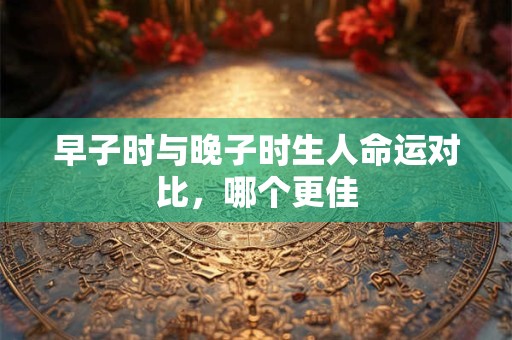 早子时与晚子时生人命运对比，哪个更佳