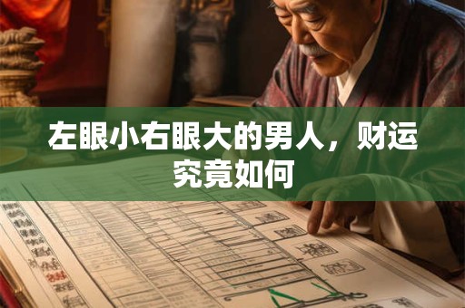 左眼小右眼大的男人，财运究竟如何