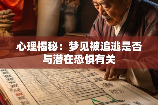 心理揭秘：梦见被追逃是否与潜在恐惧有关