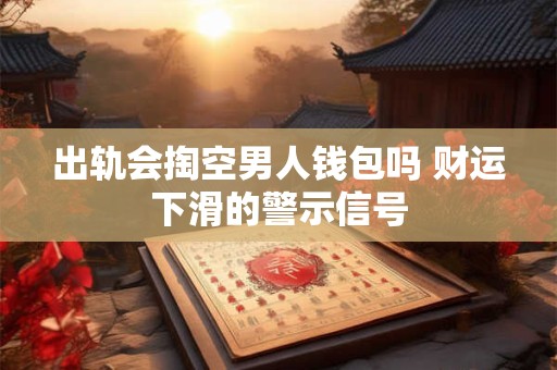 出轨会掏空男人钱包吗 财运下滑的警示信号
