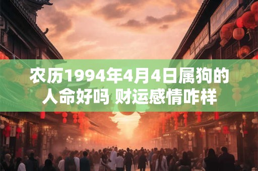 农历1994年4月4日属狗的人命好吗 财运感情咋样