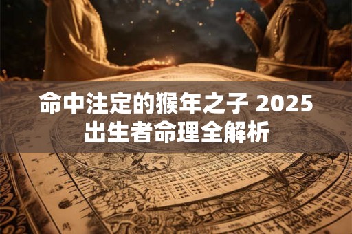 命中注定的猴年之子 2025出生者命理全解析