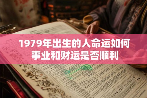 1979年出生的人命运如何 事业和财运是否顺利