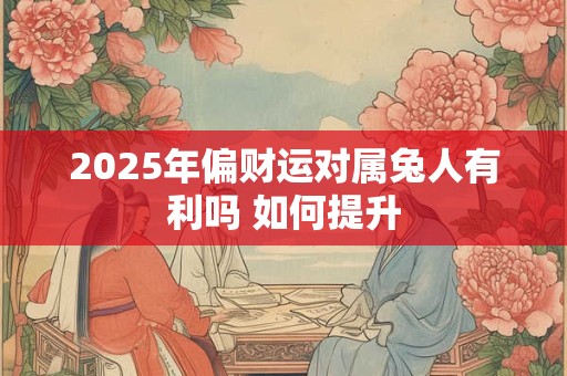 2025年偏财运对属兔人有利吗 如何提升