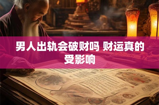男人出轨会破财吗 财运真的受影响