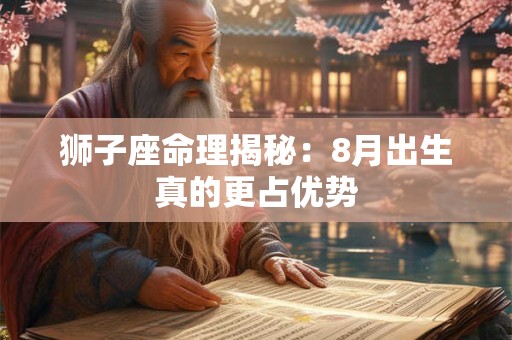 狮子座命理揭秘：8月出生真的更占优势