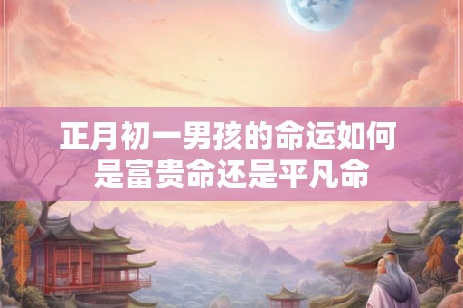 正月初一男孩的命运如何 是富贵命还是平凡命