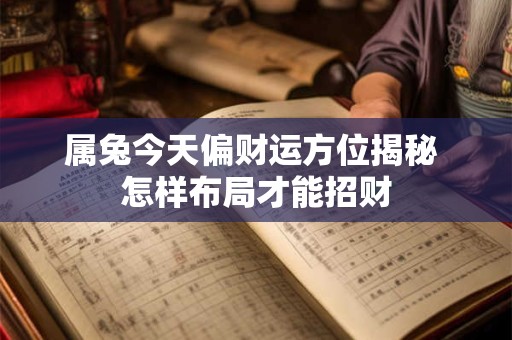属兔今天偏财运方位揭秘 怎样布局才能招财