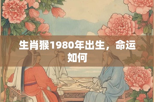 生肖猴1980年出生,命运如何 生肖猴1980年出生,命运如何