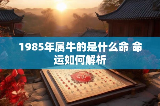 1985年属牛的是什么命 命运如何解析