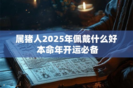 属猪人2025年佩戴什么好 本命年开运必备