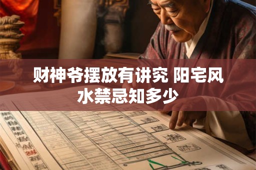 财神爷摆放有讲究 阳宅风水禁忌知多少