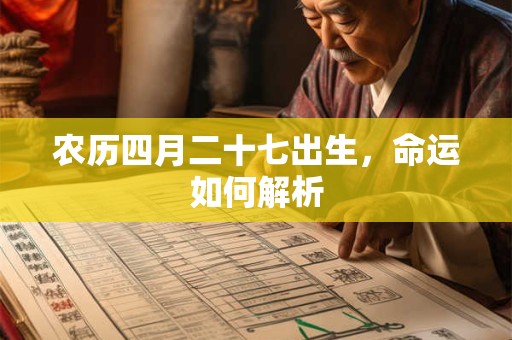 农历四月二十七出生，命运如何解析