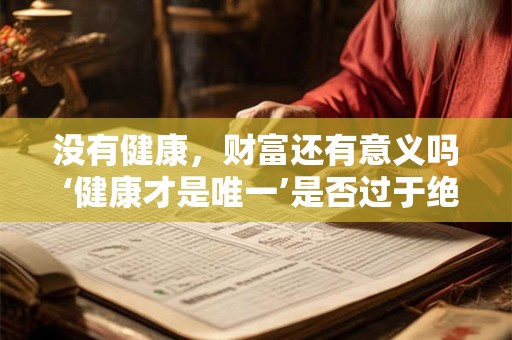 没有健康，财富还有意义吗 ‘健康才是唯一’是否过于绝对
