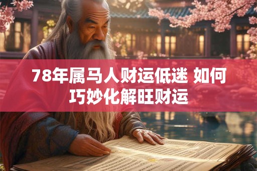 78年属马人财运低迷 如何巧妙化解旺财运