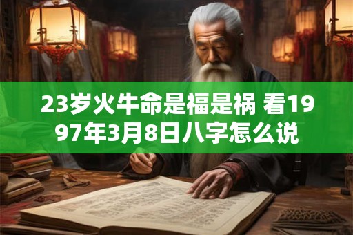 23岁火牛命是福是祸 看1997年3月8日八字怎么说