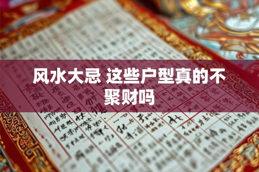风水大忌 这些户型真的不聚财吗