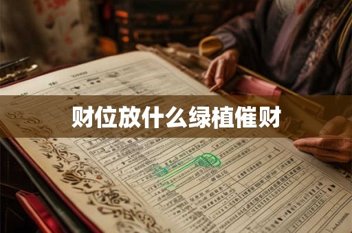 财位放什么绿植催财