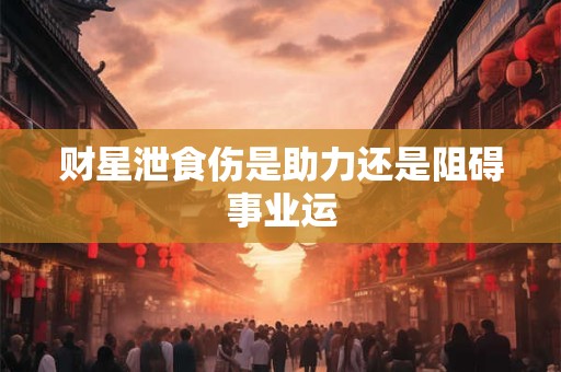 财星泄食伤是助力还是阻碍事业运