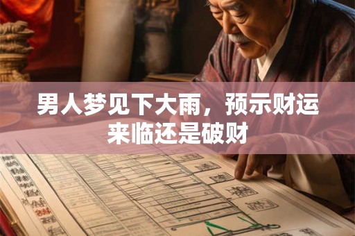 男人梦见下大雨，预示财运来临还是破财