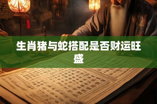 详细阅读:生肖猪与蛇搭配是否财运旺盛 生肖猪与蛇搭配是否财运旺盛