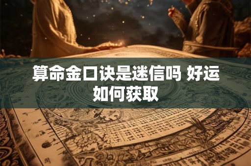 算命金口诀是迷信吗 好运如何获取