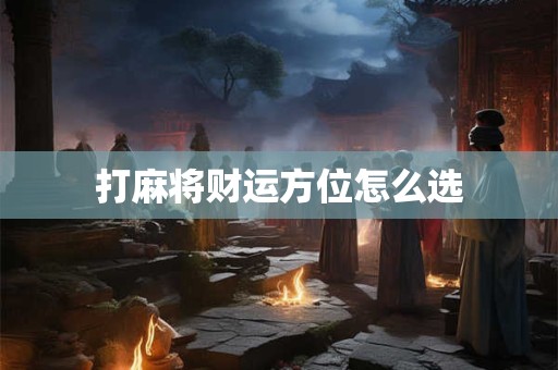 打麻将财运方位怎么选
