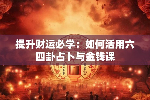 提升财运必学：如何活用六四卦占卜与金钱课