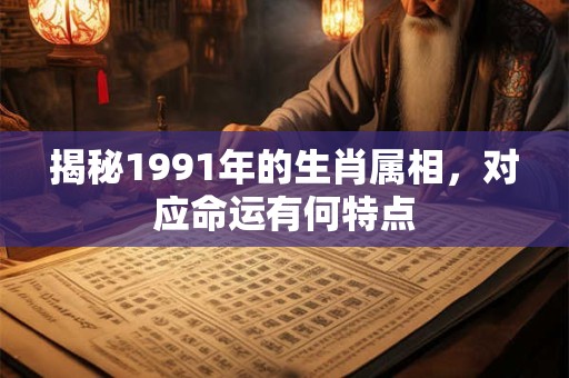 揭秘1991年的生肖属相，对应命运有何特点