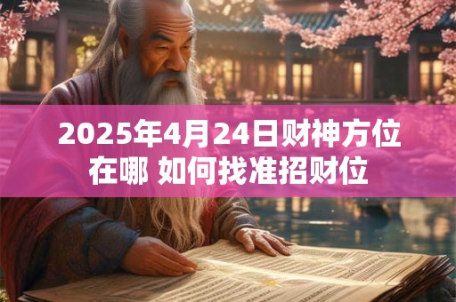 详细阅读:2025年4月24日财神方位在哪 如何找准招财位 2025年4月24日财神方位在哪 如何找准招财位
