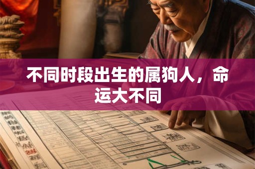 不同时段出生的属狗人，命运大不同